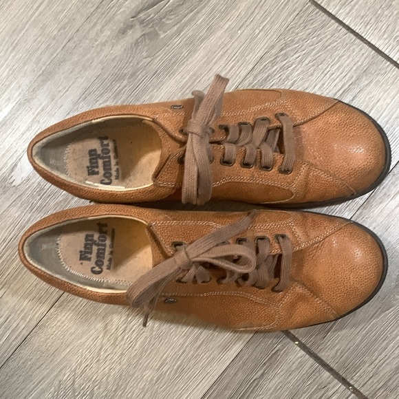 Finn Comfort Germany Brown Suede Leather Lace Up Loafers size 9 - Picture 3 of 11
